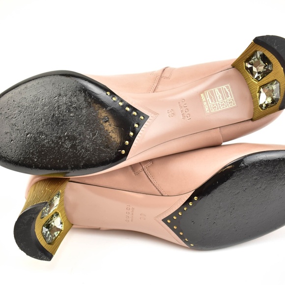 GUCCI Betis Glamour Pink Mauve Leather Boots - Picture 6 of 8